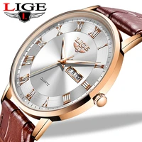 2022 new lige men watches top brand luxury ultra thin sport quartz wrist watch mens fashion leather waterproof casual clock male