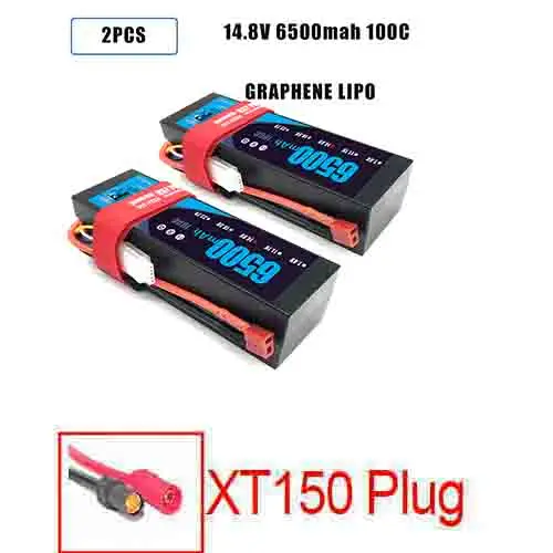 2PCS4S6500HARDXT150 DXF Lipo 4S Батарея жесткий чехол 14,8 V 5200 мА/ч, 6500 мА/ч, 50C 100C 200C AKKU для 1:8 1:10 RC автомобиль E Багги Truggy Грузовик Лодка - Цвет: 2PCS4S6500HARDXT150