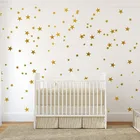 Настенные Стикеры с золотыми звездами, украшение для детской комнаты, настенные наклейки для детской комнаты, спальни, домашние настенные искусства, Настенные обои