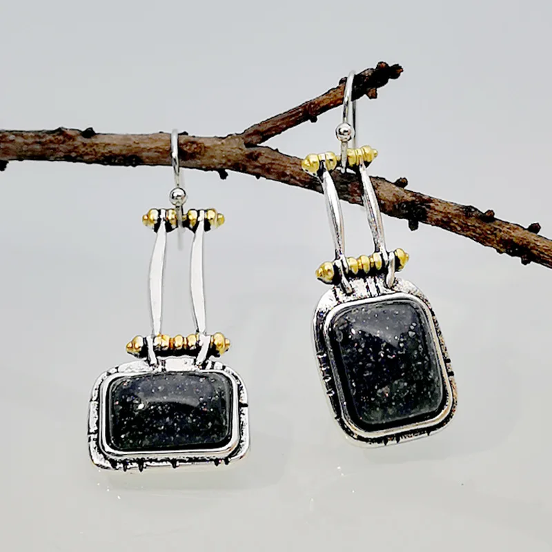 Vintage Handmade Asymmetric Geometric Earrings Alloy Rectangle Strip Boho Pendientes Indian Earring 2019 Elegant Jewelry | Украшения и