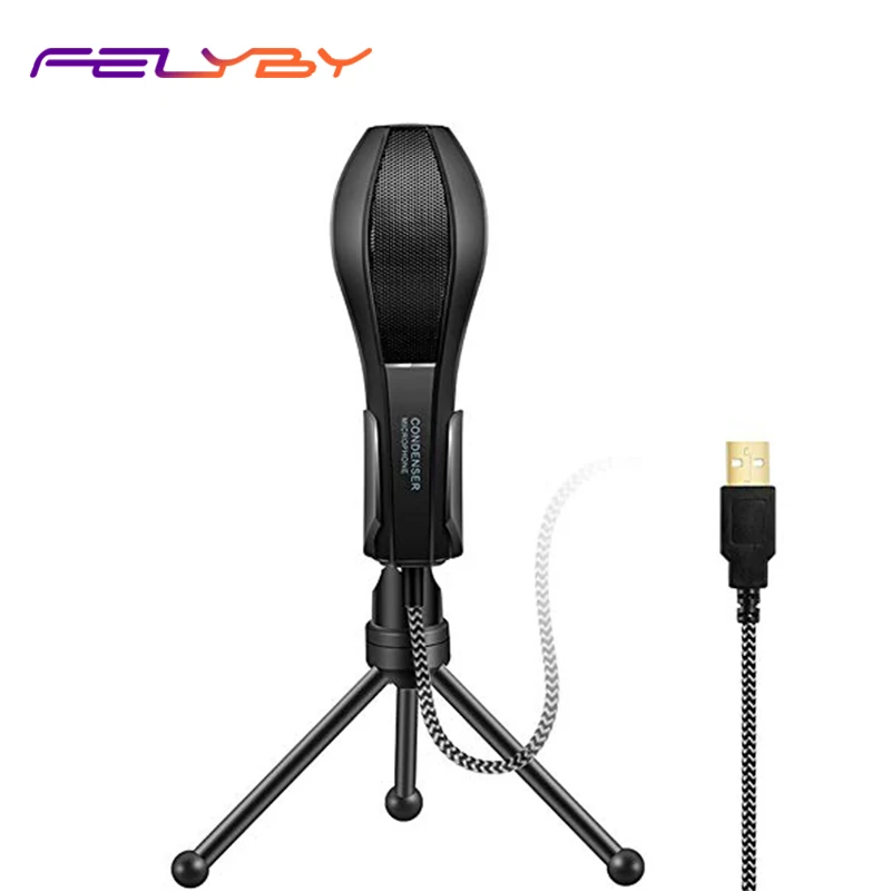 FELYBY Q5B Высококачественный Профессиональный USB конденсаторный микрофон Студийный