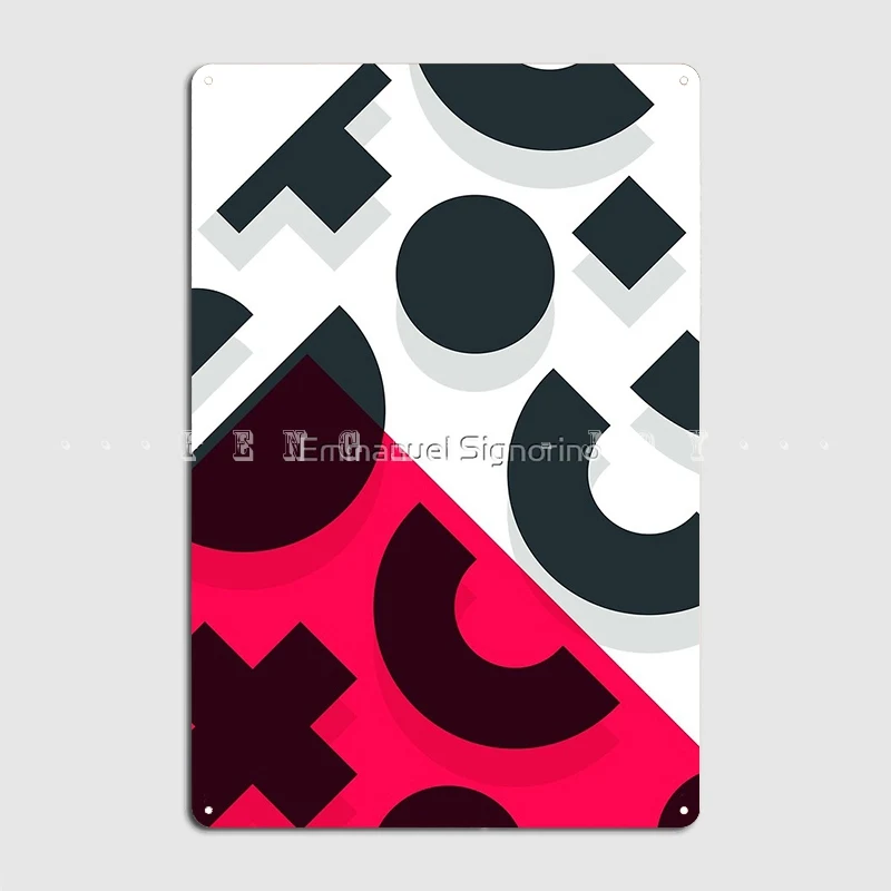 

Минимальный абстрактный художественный узор, геометрический постер, металлическая табличка, индивидуальный декор стен, оловянные плакаты с знаками