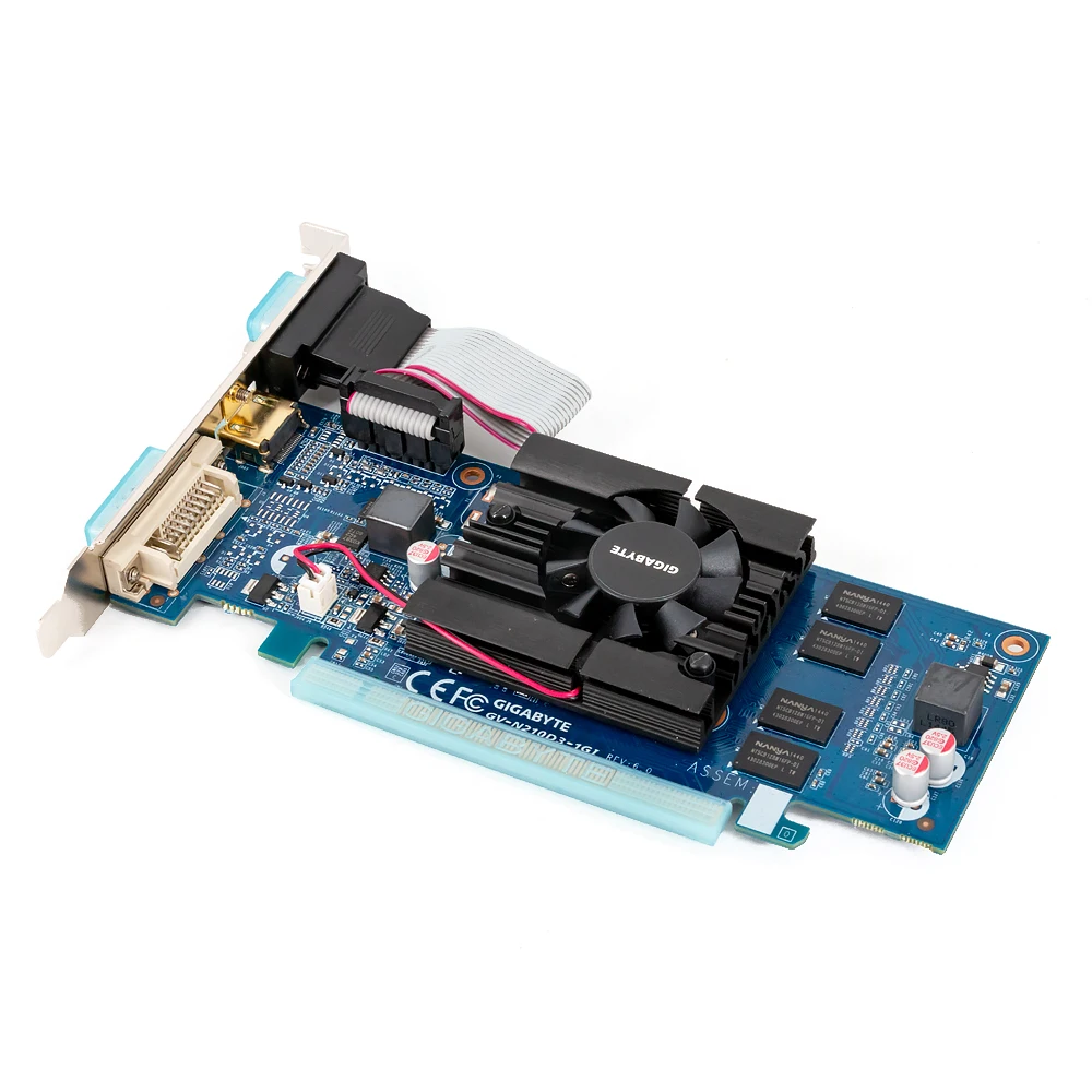 Gigabyte GV N210D3 1GI видеокарты 64 бит G 210 1G GDDR3 HDMI DVI VGA для Nvidia Geforce G210 оригинальная б/у