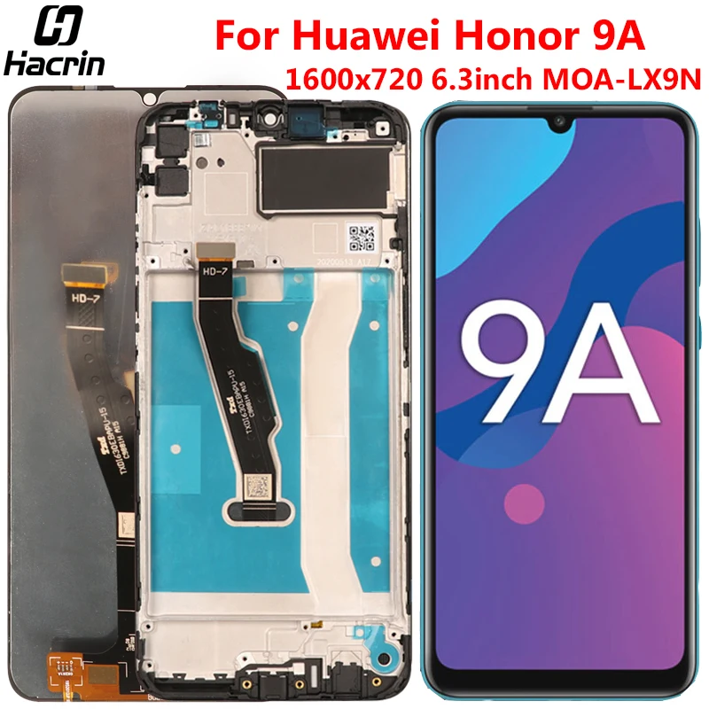 ЖК дисплей для Honor 9A сменный сенсорный экран 9 A дигитайзер в сборе 6 3 дюйма|Экраны