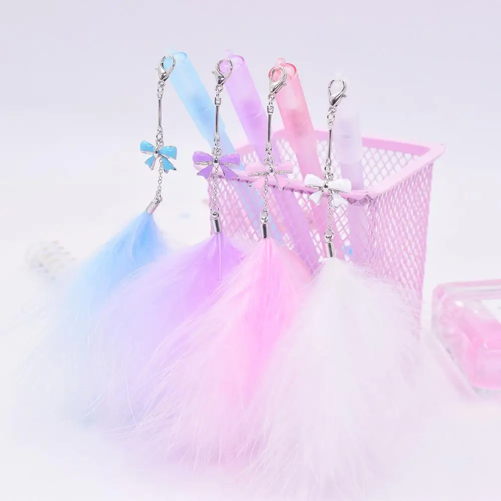 Перьевая гелевая ручка с подвеской Coloffice черная чернильная Канцелярия для