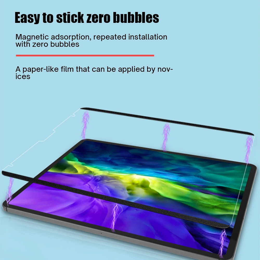 HOCE Paper Feel Screen Protector Film For iPad Pro 11 2021 2020 2018 Air 4 10.9 10.2 Removable Magnetic Attraction | Компьютеры и офис