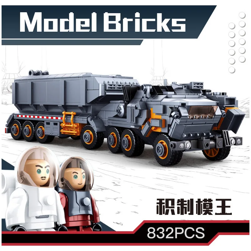 

Military Tank Cargo Van Transport Truck Building Blocks High-Tech City Wandering Earth Carrier Car Bricks Toy Gifts For Children