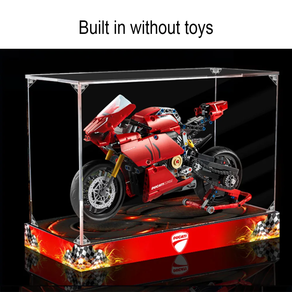 Подходит для хранения моделей Lego Ducati V4R мотоцикла 42107 S Class HD Пылезащитная