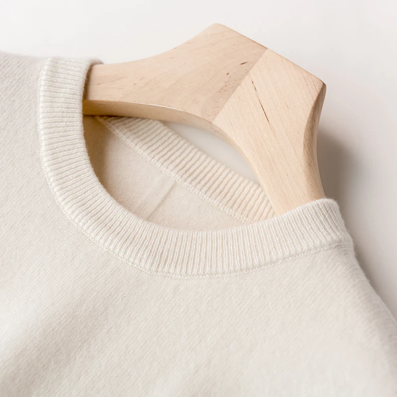 Свитер с круглым вырезом женский осенне-зимний новый однотонный Простой Модный