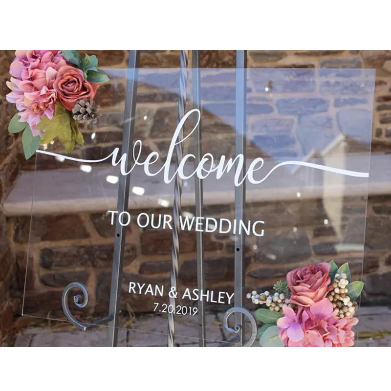 Персонализированные акриловые свадебные знак Пользовательские Свадебные доски