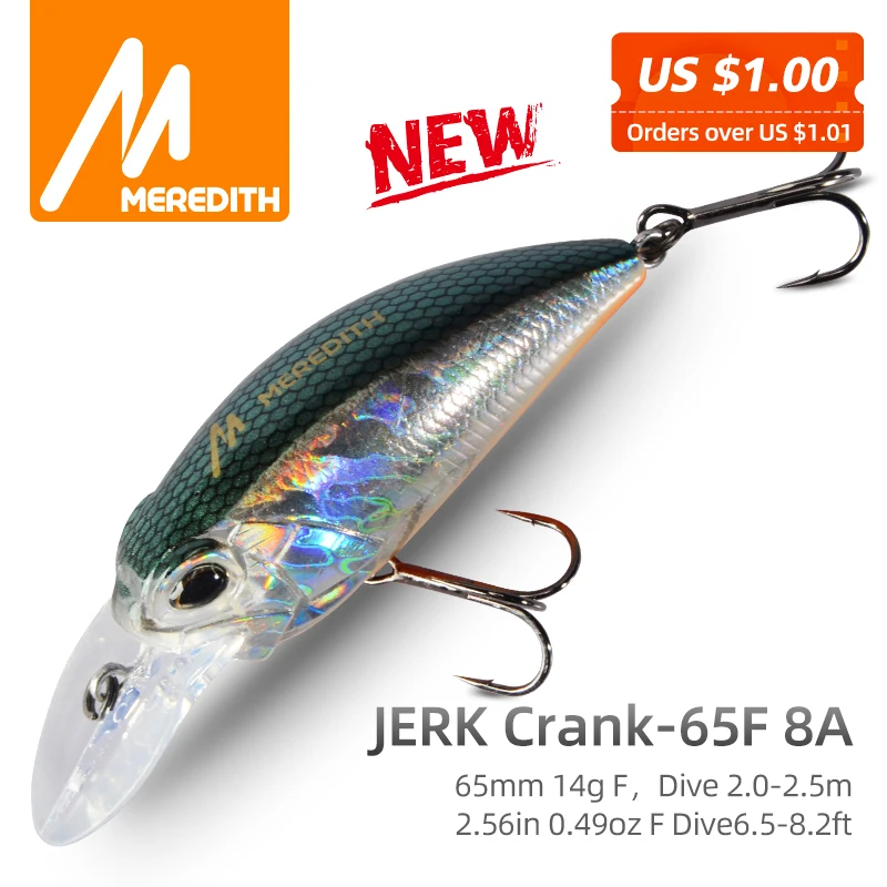 Мередит рывок Кривошип M65 плавающая 14g Горячая модель жесткая приманка для