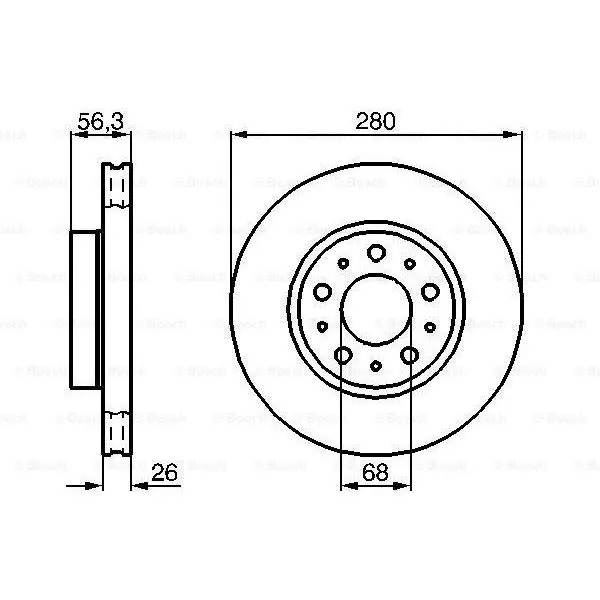 Тормозной диск BOSCH 0986478298 | Автомобили и мотоциклы