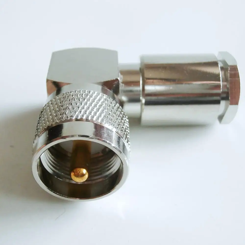 Разъем PL259 SO239 UHF Male 90 градусов прямоугольный зажим для кабеля RG8 RG165 RG213 RG214 LMR400 7D-FB RF