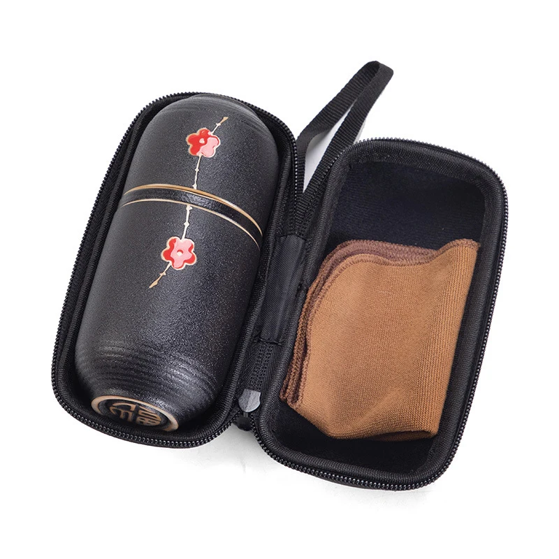 

Portable Ceramic Teapot Gaiwan Teacups Handmade Travel Office Concentric cup Chinese Kung Fu Tea set Water bottle Travel Bag