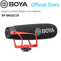 boya by bm2021 r super cardioid shotgun microphone with trrs trs connectors for ios andrioid smartphone dslr camera camcorder