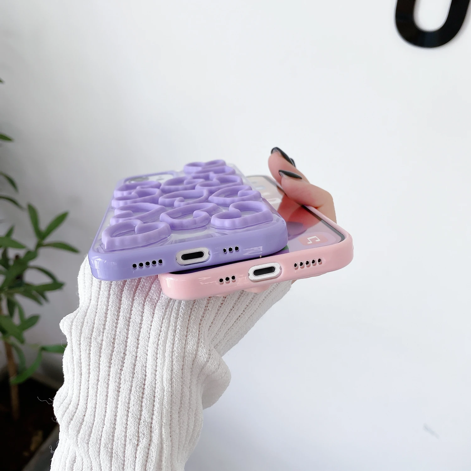 

Three-dimensional love mobile phone case for iPhone 11 12 Pro Max mini SE 2020 X XR XS Max 7 8 Plus anti-fall protective cover