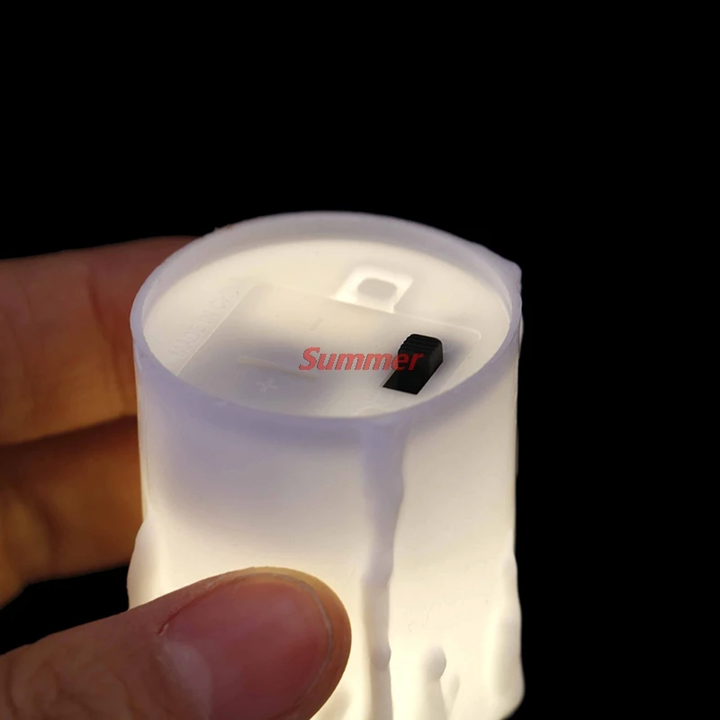 

New Battery Powered LED Candle Multicolor Lamp Simulation Color Flame Flashing Tea Light Home Wedding Birthday Party Decoration