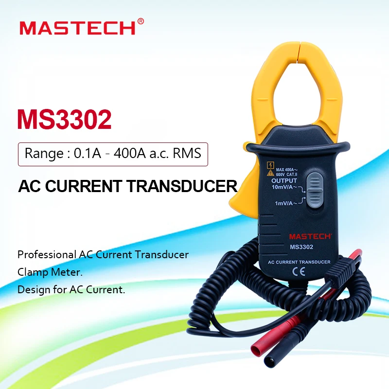 

AC clamp Current Transducer MASTECH MS3302 0.1A-400A Clamp Meter Transducer True RMS TRMS MASTECH MS3302