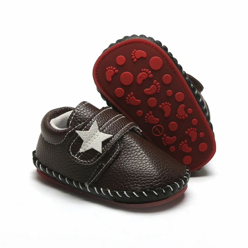 Осенние Нескользящие кроссовки со звездами для маленьких мальчиков 2 цвета обувь