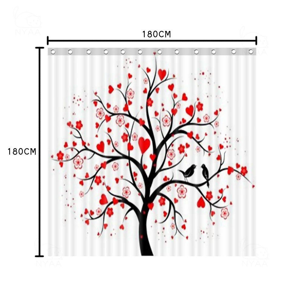 Занавеска для душа NYAA из полиэстера водонепроницаемая фрикционная шторка ванной