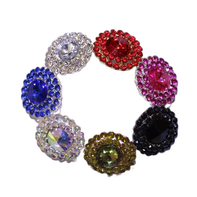 Круглые акриловые металлические пуговицы для одежды 10 шт. 20 мм серебристые