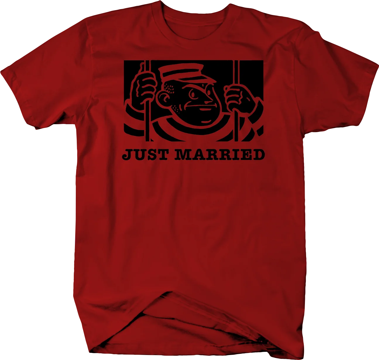 

Just Married Jail Inmate Prision Funny Tshirt Short Sleeve T Shirt Men