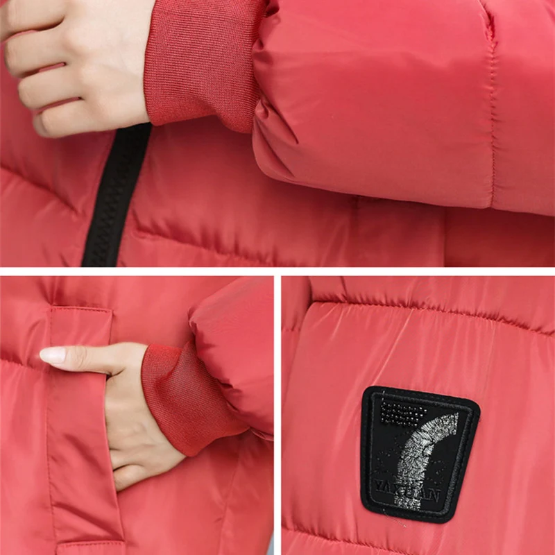 Большие размеры, XL-7XL, женские зимние парки, пуховая хлопковая куртка с меховым воротником, с капюшоном, утепленная длинная куртка с хлопковой подкладкой, большие размеры 2915