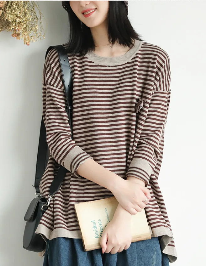 Осенне-зимний свитер женский модный вязаный большой размер свободные пуловеры