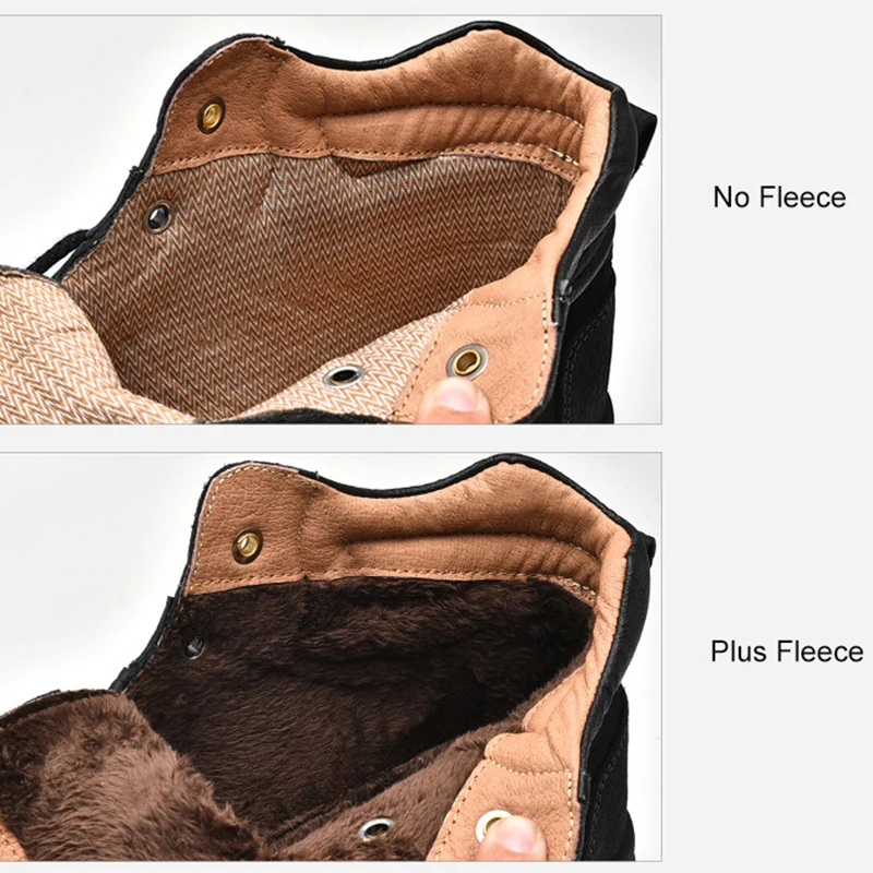 Мужские теплые зимние походные туфли из воловьей кожи | Спорт и развлечения