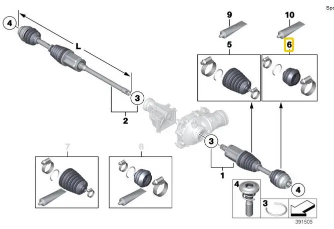 1 шт. передняя ось внешняя крышка C/V комплект для обуви BMW X5 F15 X6 F16 31607608096 |