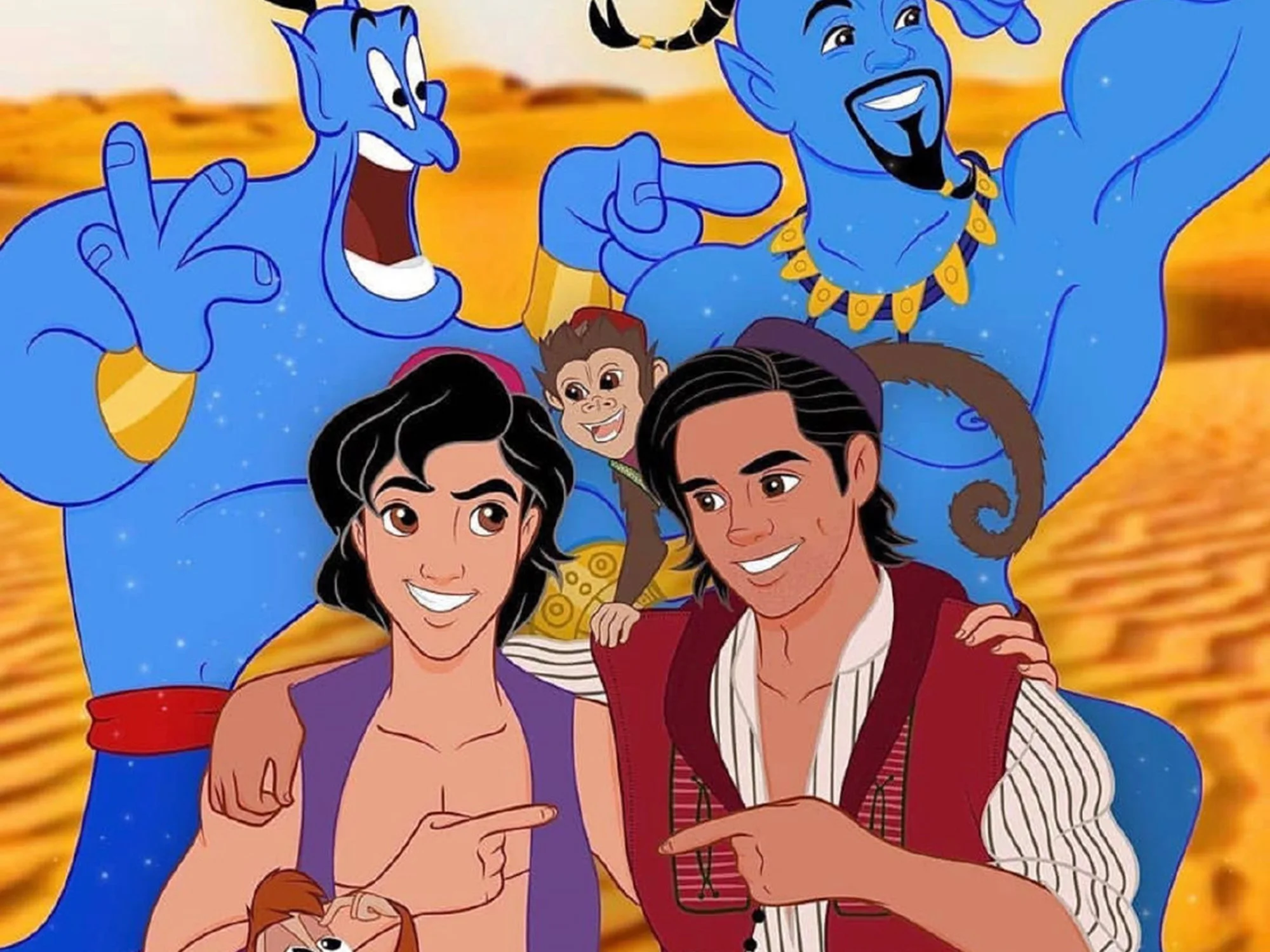 Disney Aladdin принцесса и принц настенная Картина на холсте скандинавские постеры