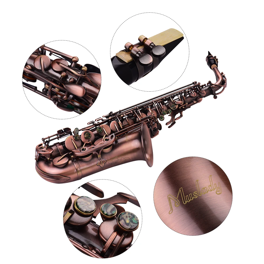 Muslady Eb альт саксофон E flat Sax резной узор Профессиональный музыкальный инструмент