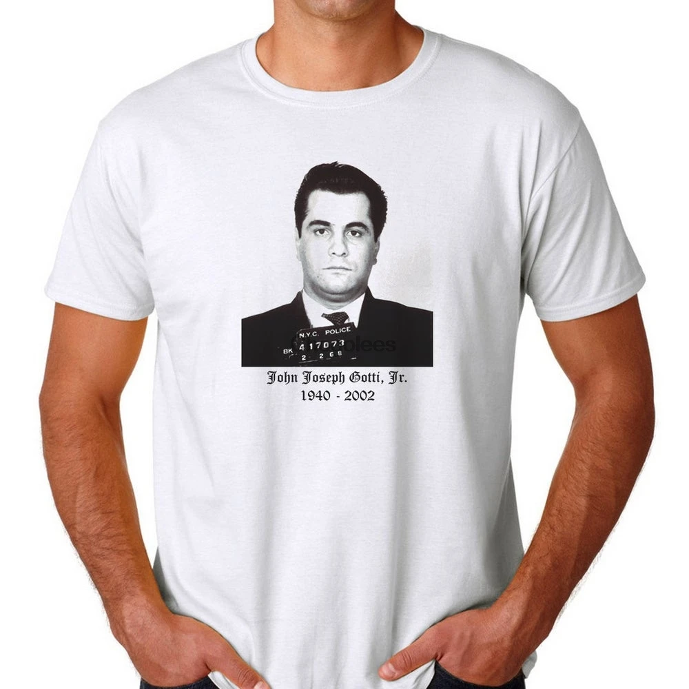 Футболка с надписью John Gotti Mug Shot |