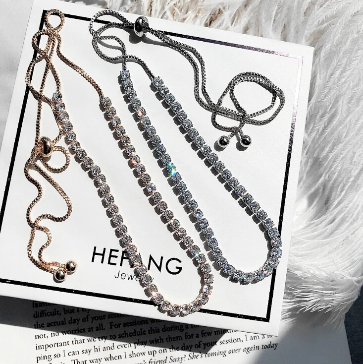 ZAKOL модное круглое теннисное регулируемое ожерелье с кубическим