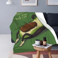 avocado fruit blankets fleece printed funny exercise multifunction warm throw blankets for home car rug piece
