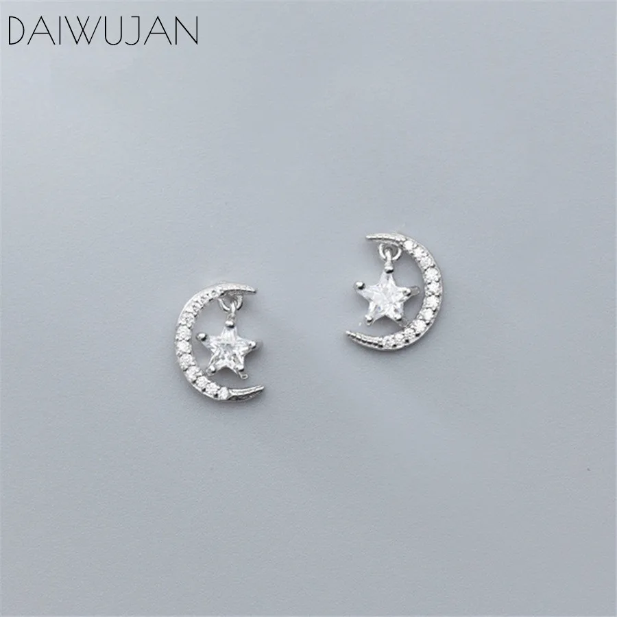 Серьги-гвоздики женские из серебра 925 пробы с фианитами | Украшения и аксессуары