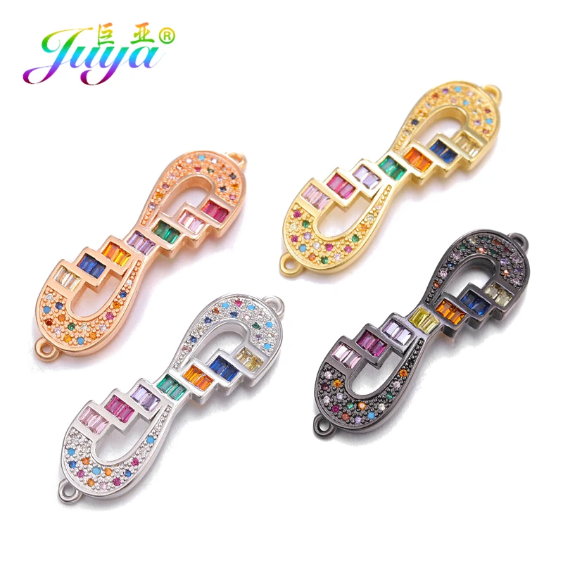 Амулетные браслеты Juya ручной работы фианиты бесконечные символы соединители