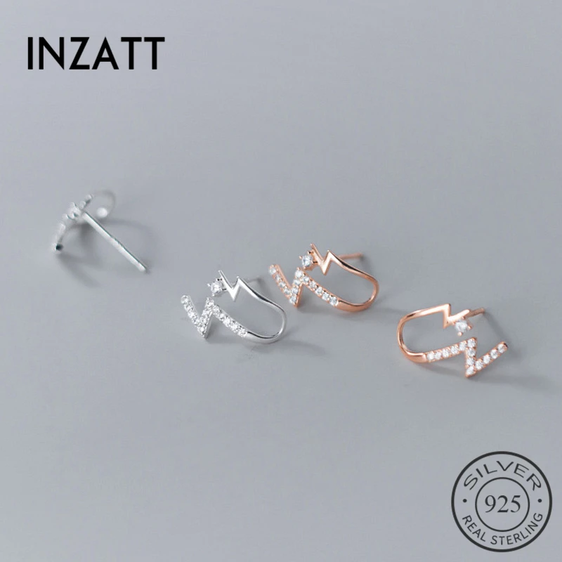 

Серьги-гвоздики женские из серебра 925 пробы с цирконием