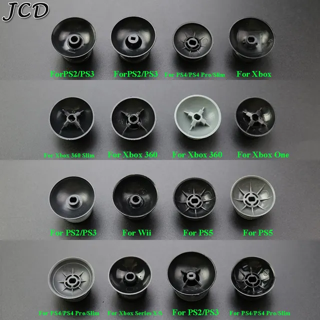 JCD 1PCS Replacement Controller Analog Thumbstick Thumb Stick Mushroom Grip Cap Cover for PS2 PS3 PS4 Pro Slim PS5 Xbox one 360 2
