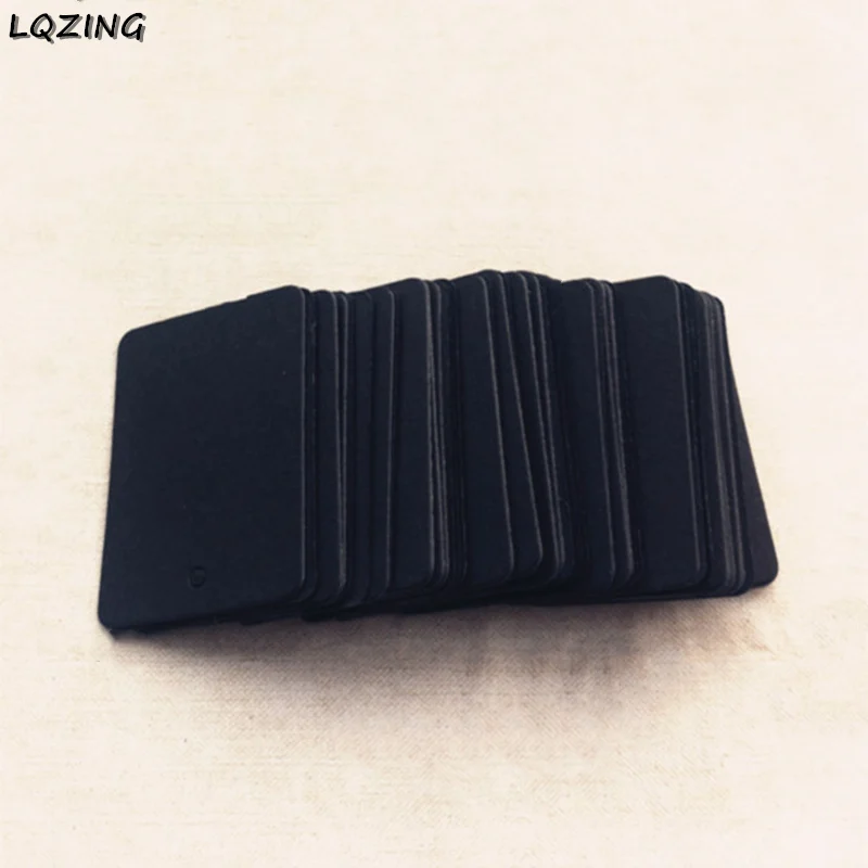100 шт. 3 5*5 см черная бирка из крафт-бумаги квадратная пустая для багажа свадебных