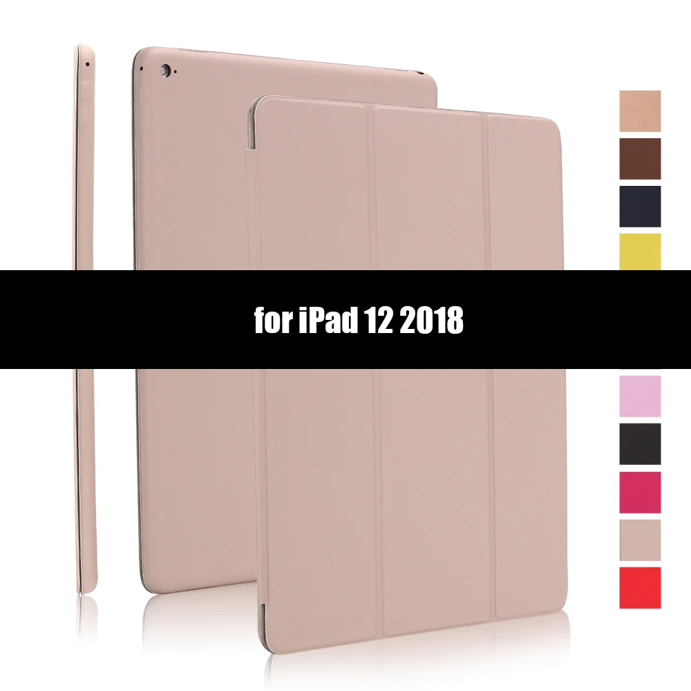 Beige-2 Ультратонкий умный чехол для iPad Pro 12,9, складной чехол-книжка из искусственной кожи s для iPad Pro 12,9 Pro 11 12,9 - Цвет: Beige-2