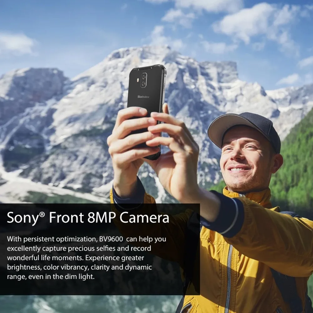 Blackview BV9600 водонепроницаемый мобильный телефон Helio P70 Android 9,0 4 Гб ОЗУ 64 Гб ПЗУ 6,2" 19:9 AMOLED 5580 мАч прочный смартфон