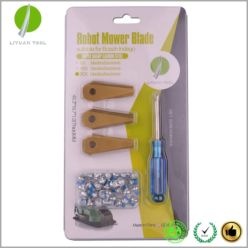 30 шт./упаковка сменные лезвия и винты для робота-газонокосилки из