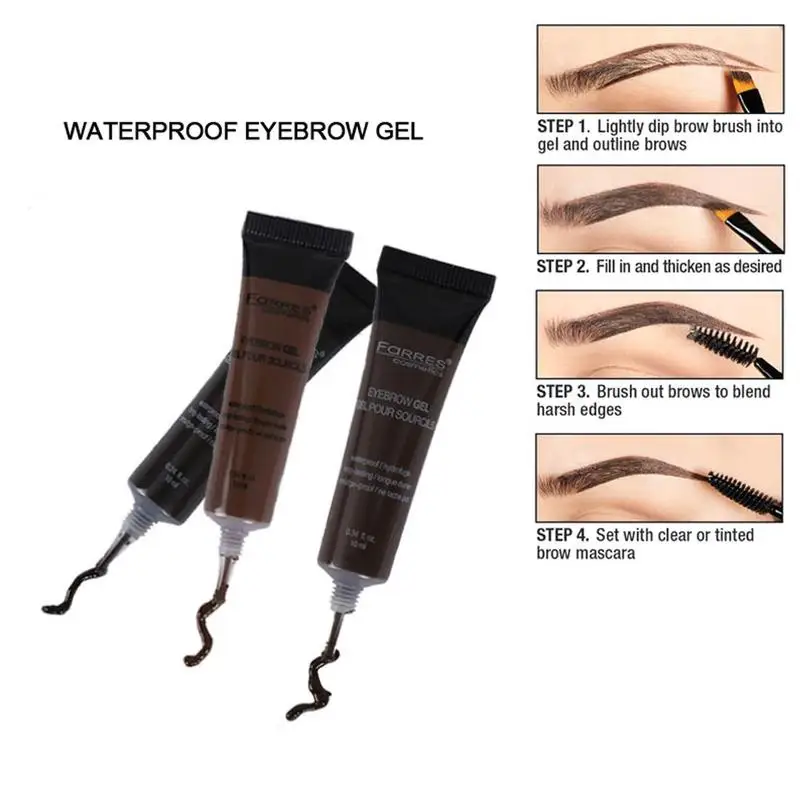 Натуральный 6 цветов жидкий крем для окрашивания бровей Набор водостойкий