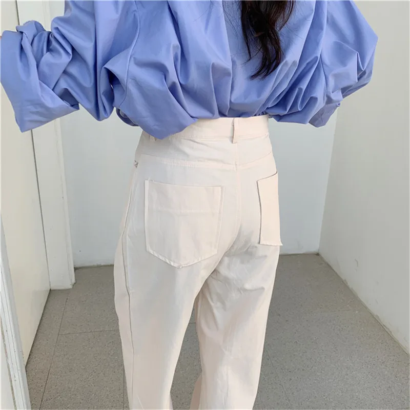 

Elegant Work Wear Formal Solid High Waist Wide Leg Pants Women Bottoms 2021 New Autumn OL Solid Fashion Suit Trousers