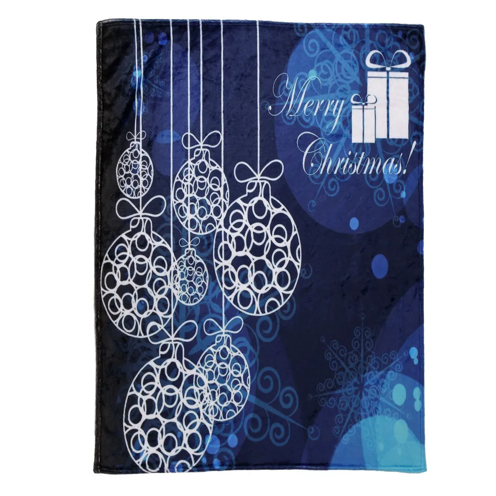 OUNEED Christmas Blanket Flannel Fabric Sofa Bed Blanket 150x200CM Warm Soft Throw Travel Patchwor Winter Bedspread Blanket#45