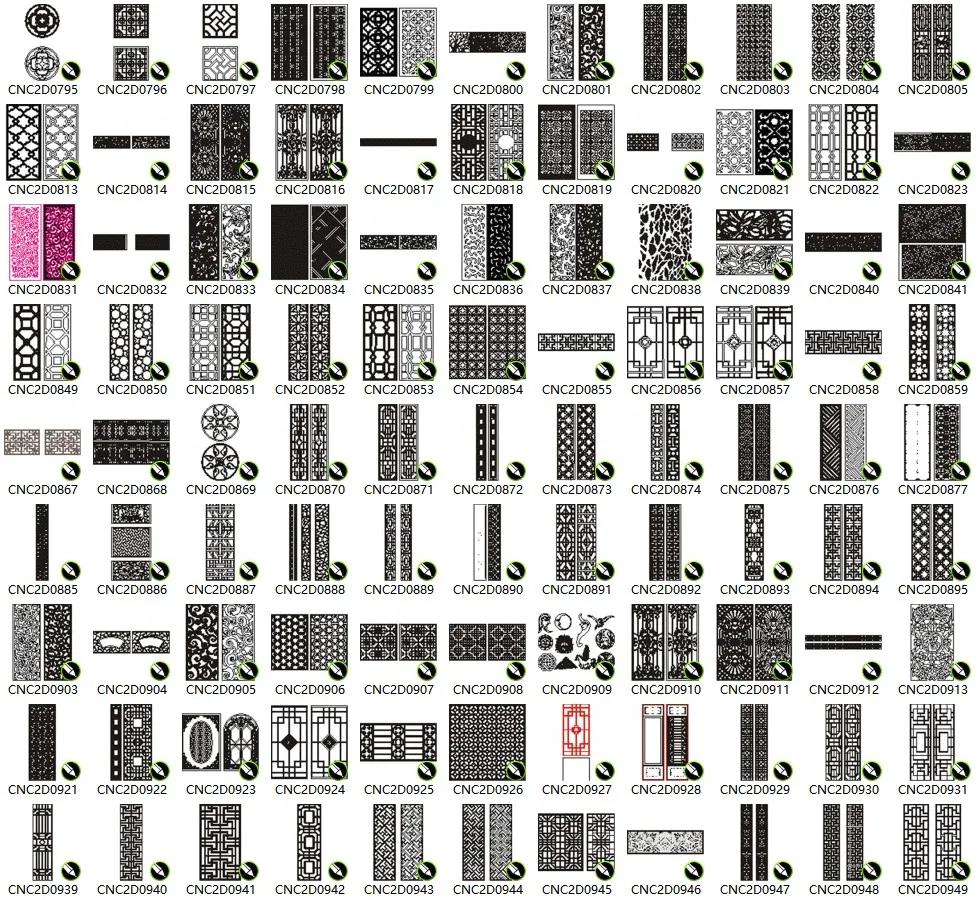 2000 шт осенний 2d векторный дизайн чертеж декоративная панель CDR/Dxf/Dwg файл CNC