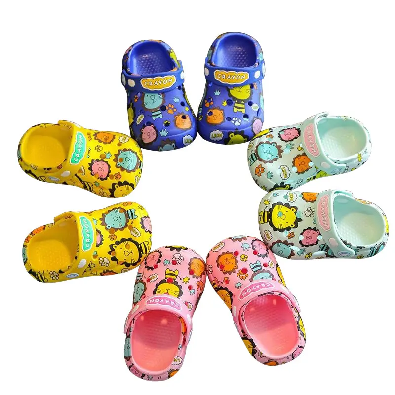 

Летние сандалии с мультяшным рисунком для малышей, обувь для маленьких мальчиков и девочек, модные детские мягкие Нескользящие тапочки, 2021