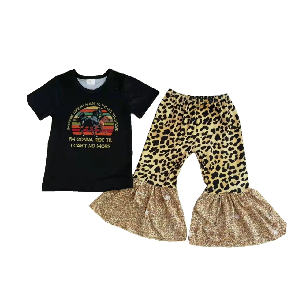 Эксклюзивная детская одежда комплект одежды из 2 предметов с черной лошадью