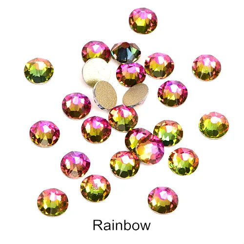 Rainbow SS16 144 шт. 2088 Одежда высшего качества прозрачный арт для ногтей со стразами с 16 украшения для ногтей блестящее Стекло Стразы, не требующие горячего крепления H0913 - Цвет: Rainbow